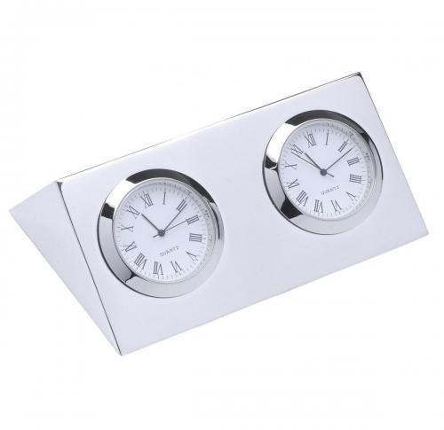 Two City Double Time Zone Desk Clock 